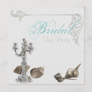 Vintage-Strand-Brautparty-Teeparty-Einladung Einladung