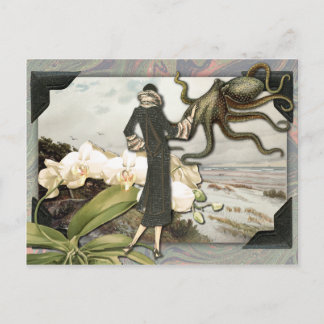 Vintage Strand Collage Postkarte