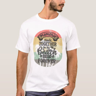 Vintage-Strand-Erinnerungen Zitat-Grafikdesign T-Shirt