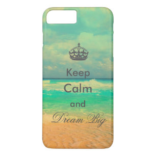 vintage Strand „Keep Calm and Dream Big“-Zitat Case-Mate iPhone Hülle