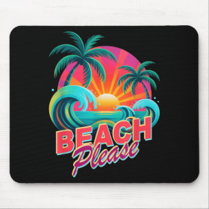 Vintage-Strand-Kreuzfahrt-Urlaubsreise außer Diens Mousepad