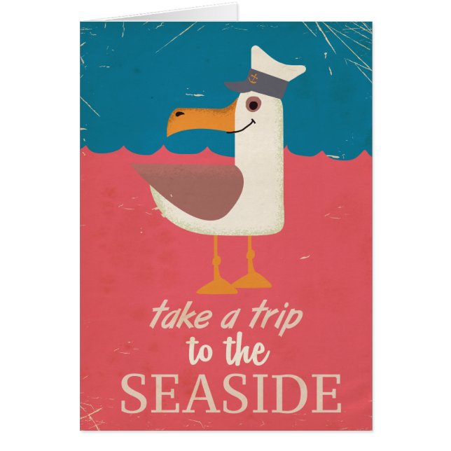 Vintage Strand-Reiseposter (Vorne)