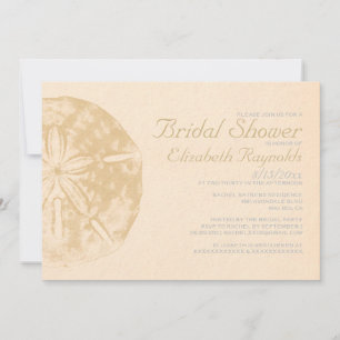 Vintage-Strand-Sanddollar-Hochzeitsshower-Einladun Einladung