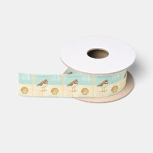 Vintage Strand-Szene Satinband