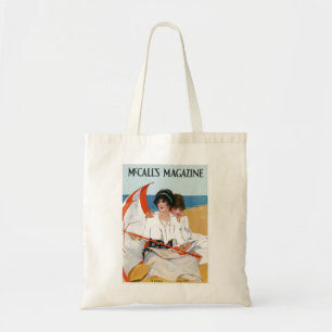 Vintage Strand-Titelseiten-Tasche Tragetasche