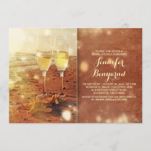 Vintage Stranddusche Einladung