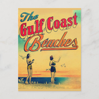 Vintage Strände an der Golfküste Florida Postkarte