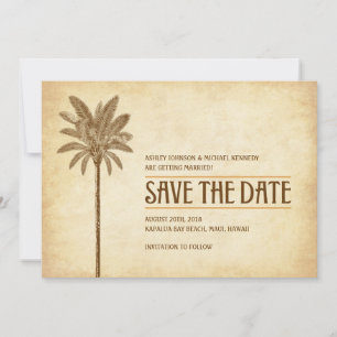 Vintage-Strandhochzeit - Save-the-Date Save The Date