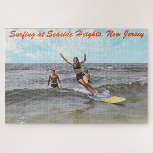 Vintage-Strandhöhen New Jersey Surfkunst Puzzle