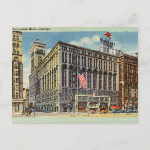 Vintage Straßen von Chicago Postkarte