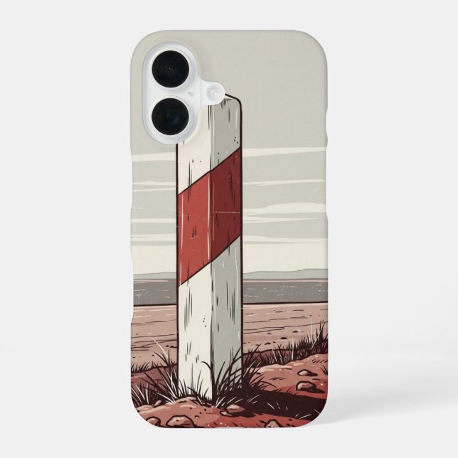 Vintage-Straßenmarkierung iPhone 16 Hülle (Rückseite)