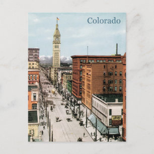 Vintage-Straßenszene in Colorado Postkarte