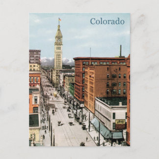 Vintage-Straßenszene in Colorado Postkarte