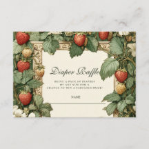 Vintage Strawberry Cottag Diapper Raffle 