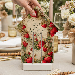 Vintage Strawberry Garden Baby Shower Serviette