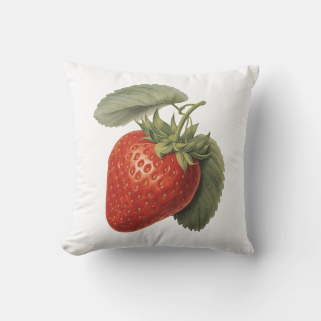 Vintage Strawberry  Kissen (Vorderseite)