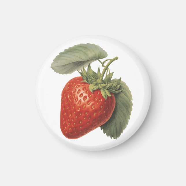 Vintage Strawberry  Magnet (Vorne)