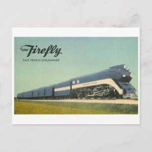 Vintage Streamline-Dampflokomotive-Postkarte Postkarte