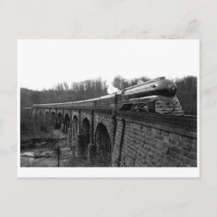 Vintage Streamline-Dampflokomotive-Postkarte Postkarte