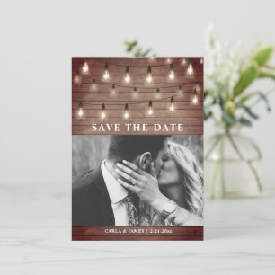 Vintage Streichellichter Rustikale Holzverheiratun Save The Date
