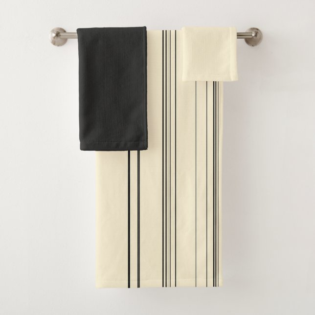 Vintage Streifen Badhandtuch Set (Insitu)