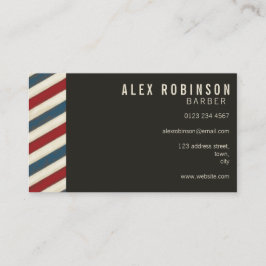 Vintage Streifen Barbier-Visitenkarte Visitenkarte