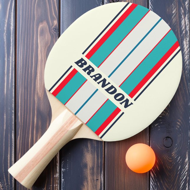 Vintage Streifen mit Namen Tischtennis Schläger (Von Creator hochgeladen)