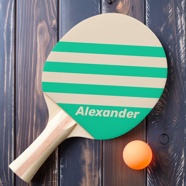 Vintage Streifen mit Namen Tischtennis Schläger (Von Creator hochgeladen)