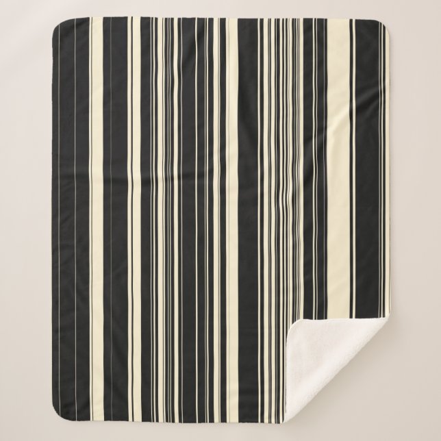 Vintage Streifen Sherpadecke (Vorderseite)