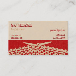 Vintage strickende | visitenkarte