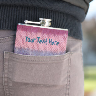 Vintage Strickmuster Flachmann