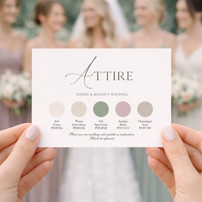 Vintage Stripe Wedding Attire Card Einladung (Von Creator hochgeladen)