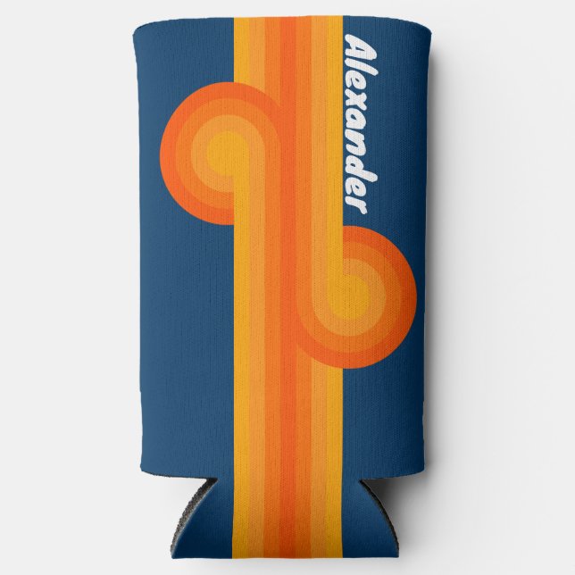 Vintage Strippschleife mit Namen Selters Dosenkühler (Vorderseite)