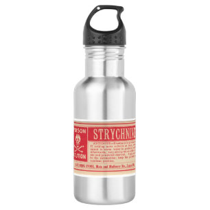 Vintage Strychnine-Gift-Aufkleber-Wasser-Flasche Trinkflasche