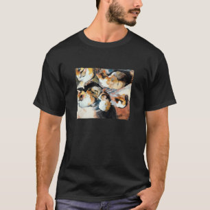 Vintage-Studie einer Katzenmalerei-Illustration Au T-Shirt