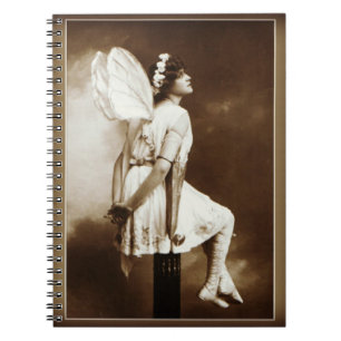 Vintage-Studio-Foto, Fee - Spiralblock Notizblock