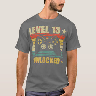 Vintage Stufe 13 Entsperrtes Videospiel 13. Geburt T-Shirt