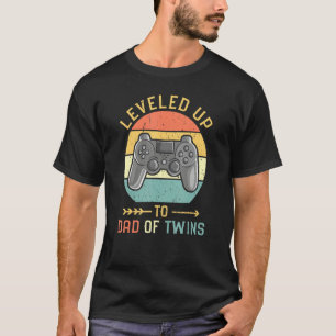 Vintage Stufe bis zum Vater von Twins Gamer T-Shirt