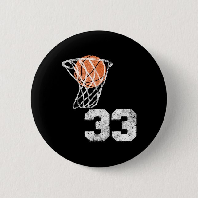Vintage StuhlJersey Nummer 33 Nummer des Spielers Button (Vorderseite)