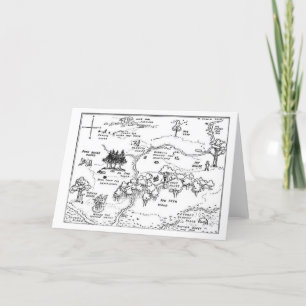 Vintage Style 100-Acre-Woods-Karte Dankeskarte