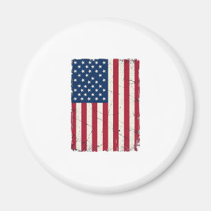 Vintage-Style Amerikanische Flagge Vektor-Shirt-De Magnet