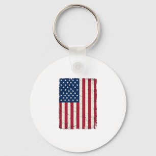 Vintage-Style Amerikanische Flagge Vektor-Shirt-De Schlüsselanhänger