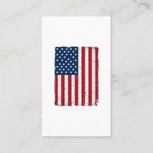 Vintage-Style Amerikanische Flagge Vektor-Shirt De Visitenkarte