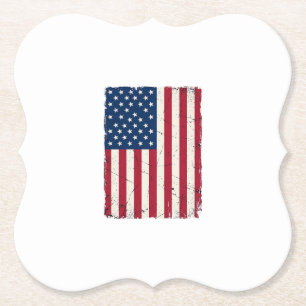 Vintage-Style Amerikanische Flagge Vektorgrafik T- Untersetzer