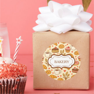 Vintage Style Bakery Runder Aufkleber