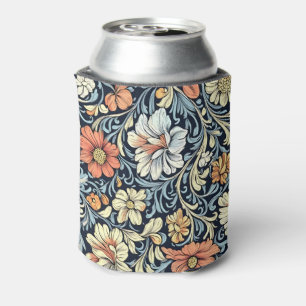 Vintage-Style blau botanisches Muster kann co Dosenkühler