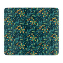 Vintage-Style blaue Farbe botanisches Muster Schne