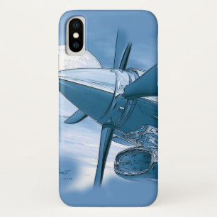 Vintage Style Blaues Turbo-Flugzeug Case-Mate iPhone Hülle