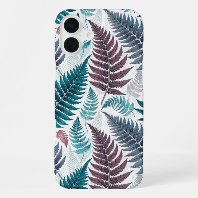 Vintage-style botanical fern leaves iPhone hülle (Rückseite)