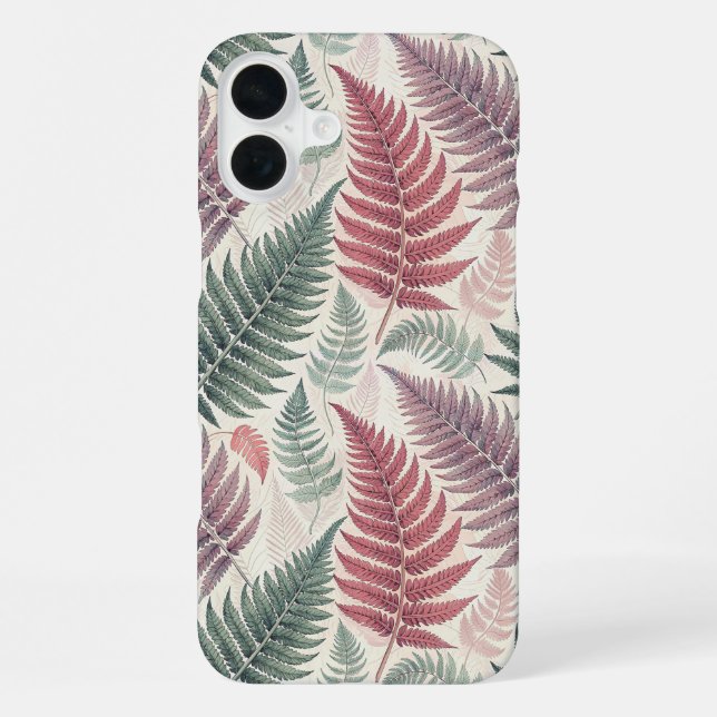 Vintage-style botanical fern leaves iPhone hülle (Rückseite)